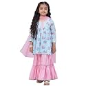 BIBA Girls Viscose Flared Kurta Garara Suit