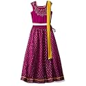 BIBA Girls Women Art Silk Readymade Violet