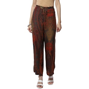 BIBA Women Rayon Straight Printed Palazzo