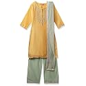 BIBA Poly Cotton Embroidered Straight Formal Kurta
