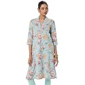 BIBA Polyester Printed Straight Casual Kurtas