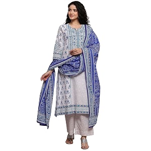 Biba Printed Cotton Straight Casual Kurta With