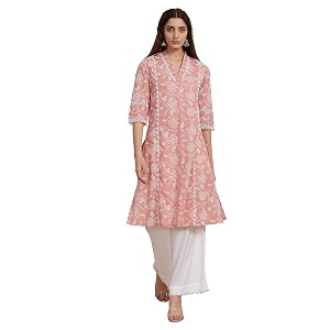 Biba Printed Cotton Straight Casual Kurtas