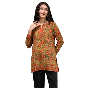 Biba Printed Polyester Straight Casual Kurtis