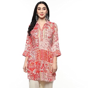Biba Printed Viscose Straight Casual Kurtis