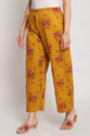 BIBA Regular Fit Women Yellow Trousers