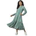 BIBA Solid Rayon Flared Fit Womens Kurta