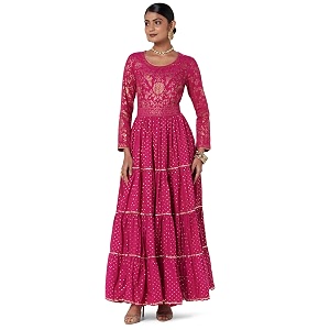 BIBA Womens Fit and Flare Knee Length