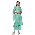 BIBA Women Cotton Straight Kurta Palazzo Suit