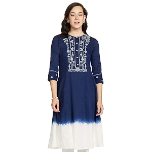 BIBA Women Cotton A-Line Kurta