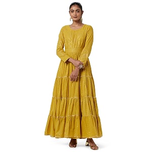 BIBA Womens Fit and Flare Knee Length