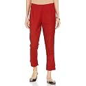 Biba Women Solid Narrow Bottom WEARBottom W14918_Maroon_XL