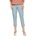 BIBA Cotton Blend Solid Regular Casual Pants