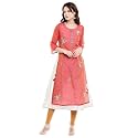 BIBA Women Poly Cotton Flared Yarndyed Kurta