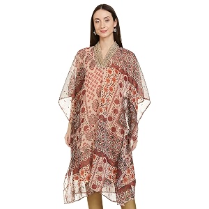 BIBA Women Polyester Straight Printed Kaftan