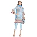 BIBA Women Polyester Straight Kurta Slim Pants