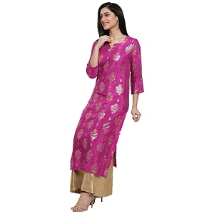 BIBA Women Viscose Straight Kurta