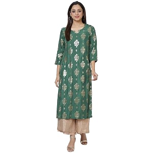 BIBA Women Viscose Straight Kurta
