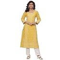 BIBA Women39s Rayon Straight Fit Straight Kurta