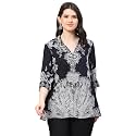 BIBA Women Rayon Straight Printed Shirt