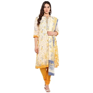 BIBA Women Straight Cotton And Viscose Kurta