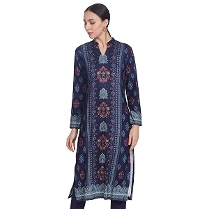 BIBA Womens Synthetic Kurta