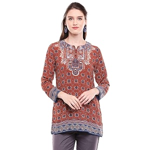 BIBA Womens Synthetic Straight Kurta