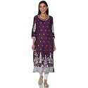 BIBA Women Viscose A Line Printed Kurta