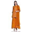 BIBA Women Art Silk Kurta Garara Suit