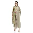 BIBA Women Art Silk Straight Solid Suit