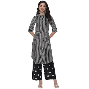 BIBA Women Cambric Straight Printed Suit Set