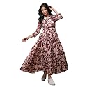 BIBA Women Casual Dress Maxi Cotton Tiered