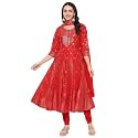BIBA Women Cotton Anarkali Kurta Churidar Suit