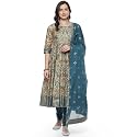 BIBA Women Cotton Anarkali Printed Suit Set