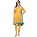 BIBA Women Cotton Asymmetric Solid Kurta Churidar