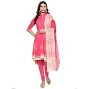 BIBA Women Cotton Asymmetric Solid Kurta Churidar