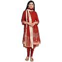 BIBA Women Cotton Asymmetric Solid Suit Set