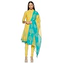 BIBA Women Cotton Asymmetric Solid Suit Set