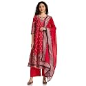 BIBA Women Cotton Blend Kalidar Printed Suit