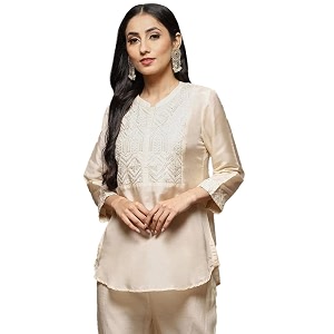 BIBA Women Cotton Blend Regular Fit Kurti
