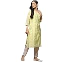 BIBA Women Cotton Blend Regular Fit Straight