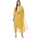 BIBA Women Cotton Blend Straight Kurta Slim