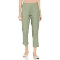 Biba Women Solid Narrow Bottom WEARBottom W14918_Green