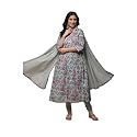 BIBA Women Cotton Gathered Kurta Churidar Suit Set