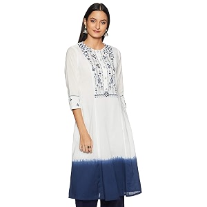 BIBA Women Cotton A-Line Kurta