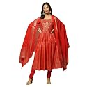 BIBA Women Cotton Anarkali Kurta Churidar Suit