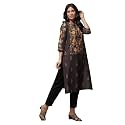 BIBA Women Cotton Regular Fit Straight Printed