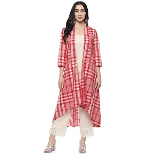 BIBA Women Cotton Straight Dyed Suit Set