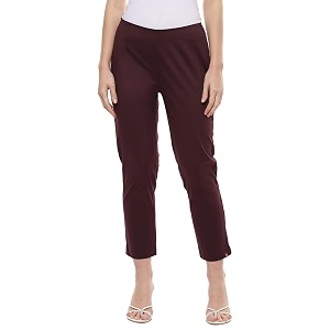 BIBA Women Cotton Slim Solid Pants