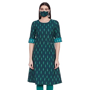 BIBA Women Cotton Straight Dyed Kurta
